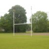 Rugby-Am footbal-goal 6,5 x 5,6 m. 15 Rugbydoelen van geanodiseerd aluminium. Ook in een witte poedercoating leverbaar